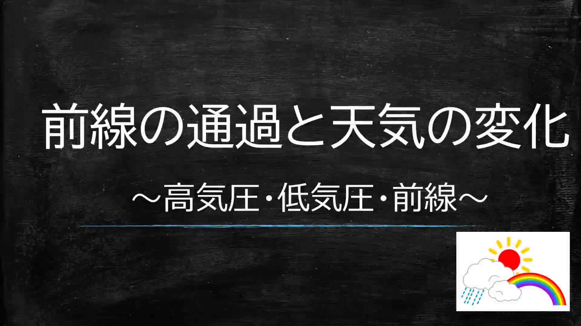 前線の通過と天気の変化