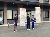 生徒会長のかけ声で開始です！