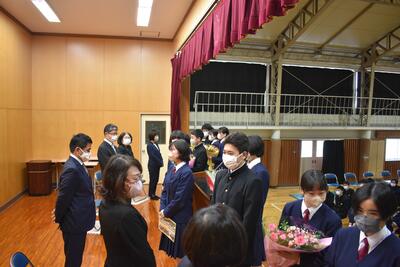 退任式４