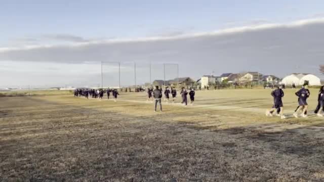 校内駅伝大会朝練1