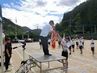 優勝旗返還の練習