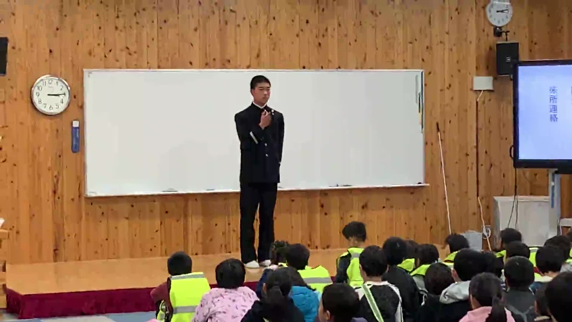 学園生集会での生徒会長のことば　環境をととのえよう