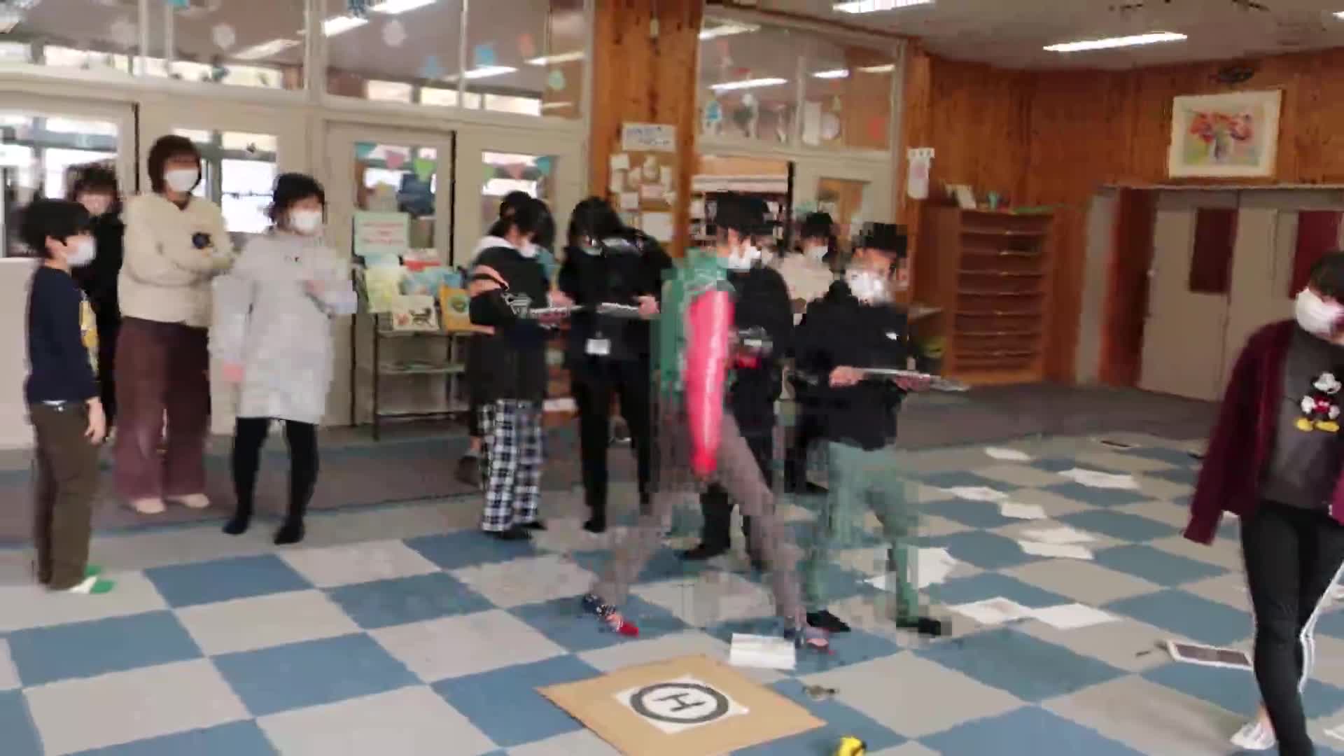 ５年生ドローン飛行に挑戦！