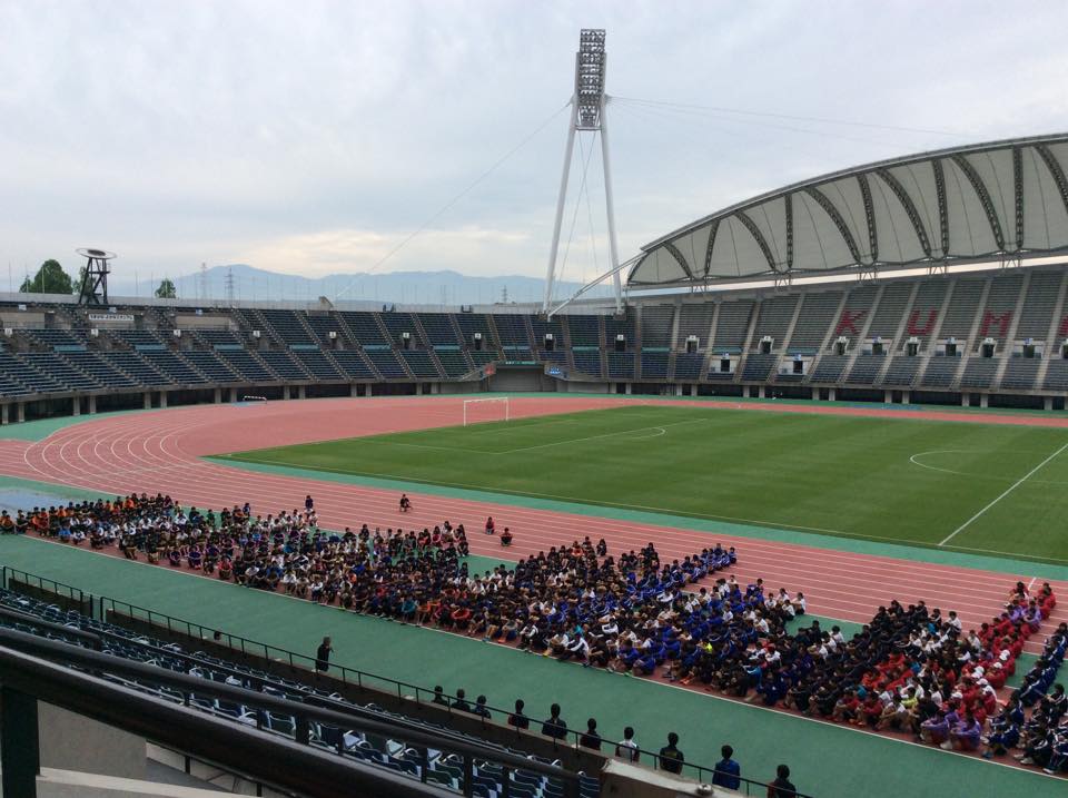 陸上部は県中学合同練習会に参加